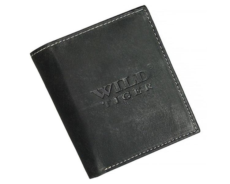 Портмоне чоловіче Wild Tiger (037) шкіряне чорне
