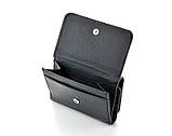 Жіночий шкіряний гаманець (4031) чорний, фото 4