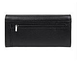 Жіночий зручний шкіряний гаманець (1031) чорний, фото 4