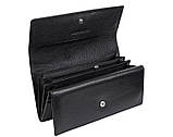 Жіночий зручний шкіряний гаманець (1031) чорний, фото 5