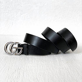 Жіночий стильний шкіряний ремінь (5002) silver