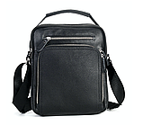 Чоловіча сумка через плече Leather Collection (5033) шкіряна чорна, фото 2