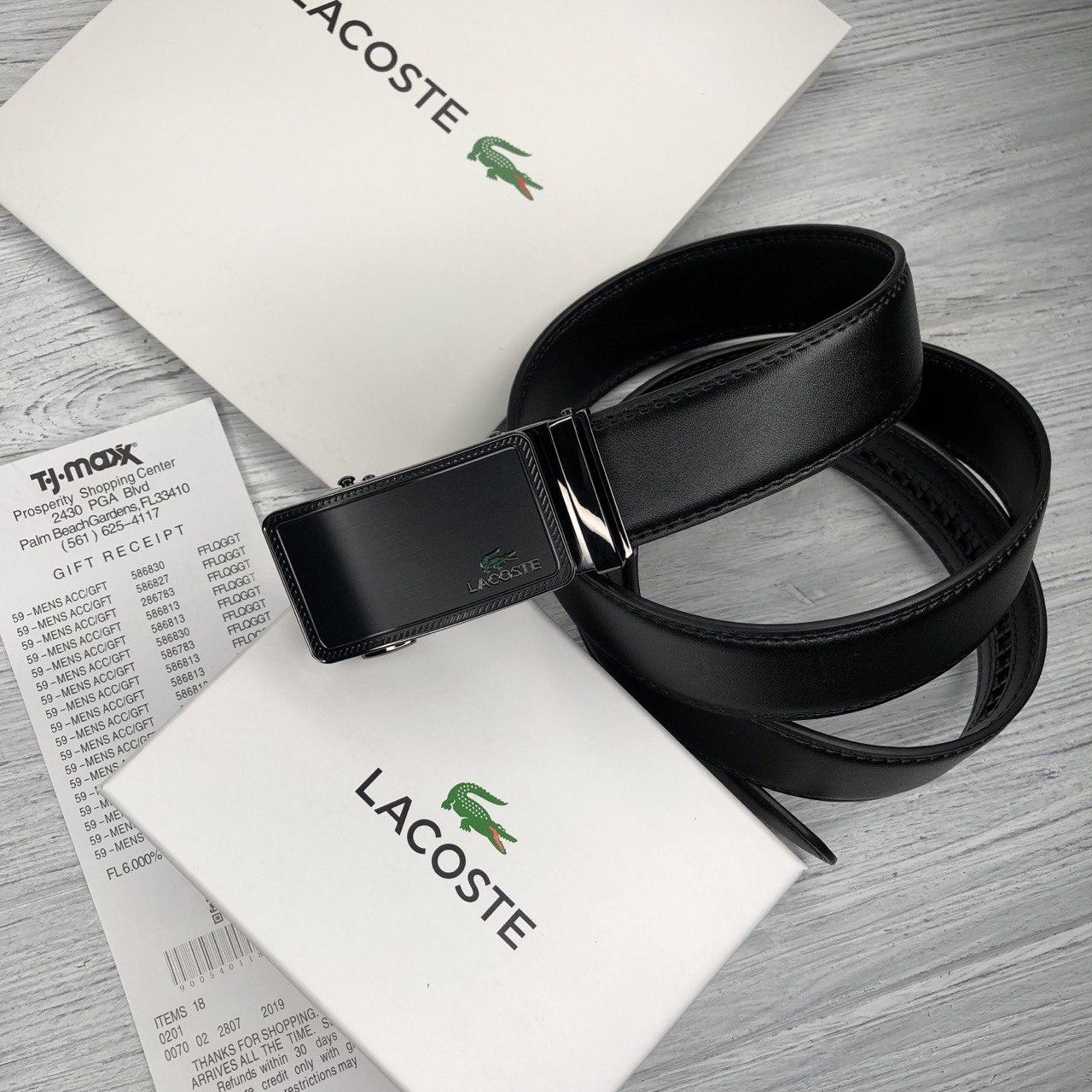 Чоловічий ремінь з пряжкою автомат Lacoste (993)