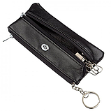 Чоловіча шкіряна чорна ключниця (405), фото 3