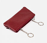 Жіноча шкіряна бордова ключниця (405), фото 2