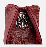 Жіноча шкіряна бордова ключниця (405), фото 3