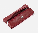 Жіноча шкіряна бордова ключниця (405), фото 4