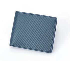 Чоловіче шкіряне портмоне Leather Collection (2763 blue) RFID захист