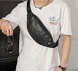Чоловіча сумка на пояс і на груди (слінг) Leather Prestige (4026), фото 2