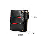 Чоловіче шкіряне портмоне на кнопці Leather Collection (2766), фото 2