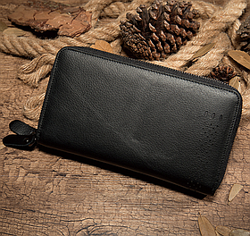 Чоловічий шкіряний клатч на два відділення Leather Collection (9072)