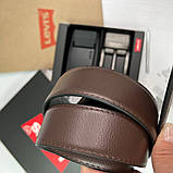 Чоловічий подарунковий набір (ремінь з двома пряжками) Levis (511), фото 3