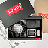 Чоловічий подарунковий набір (ремінь з двома пряжками) Levis (511), фото 7