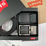 Чоловічий подарунковий набір (ремінь з двома пряжками) Levis (511), фото 9