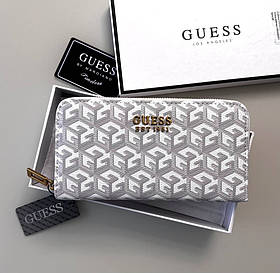 Жіночий гаманець на змійці Guess (7594) білий