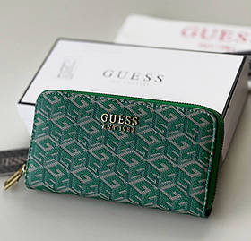 Жіночий гаманець на змійці Guess (7594) зелений