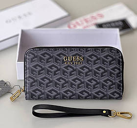 Жіночий гаманець на змійці Guess (7594) сірий