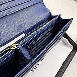 Жіночий гаманець на кнопці Pr (202) синій, фото 2