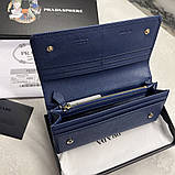 Жіночий гаманець на кнопці Pr (202) синій, фото 3