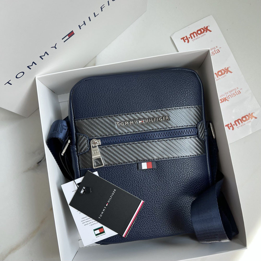 Чоловіча брендова сумка через плече (1016-2) синя, фото 1