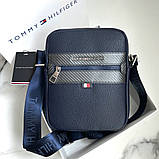 Чоловіча брендова сумка через плече (1016-2) синя, фото 4