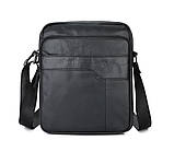 Чоловіча сумка на плече Leather Collection (5039) чорна, фото 2