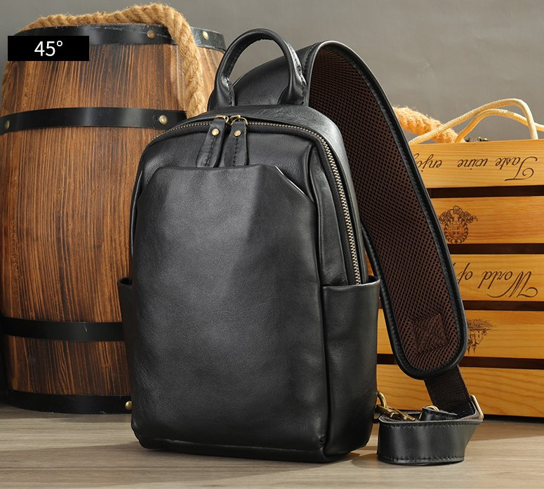 Чоловіча сумка на груди (слінг), бананка Leather Collection (9920), фото 1