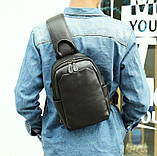 Чоловіча сумка на груди (слінг), бананка Leather Collection (9920), фото 4