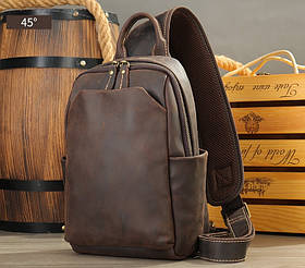 Чоловіча сумка на груди (слінг), бананка Wild Leather (352)