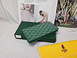 Чоловіче вертикальне портмоне Goyard (091) Lux green, фото 5