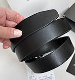 Чоловічий шкіряний ремінь з пряжкою автомат (311) чорний, фото 2