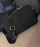 Чоловіча брендова сумка через плече Lacoste (2028) чорна, фото 5