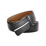 Чоловічий шкіряний ремінь із пряжкою автомат Leather Collection (7812), фото 2