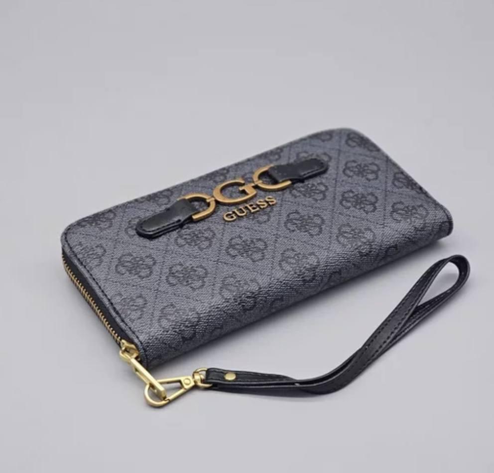 Жіночий гаманець з ремінцем на зап'ястя Guess (6051) сірий, фото 1