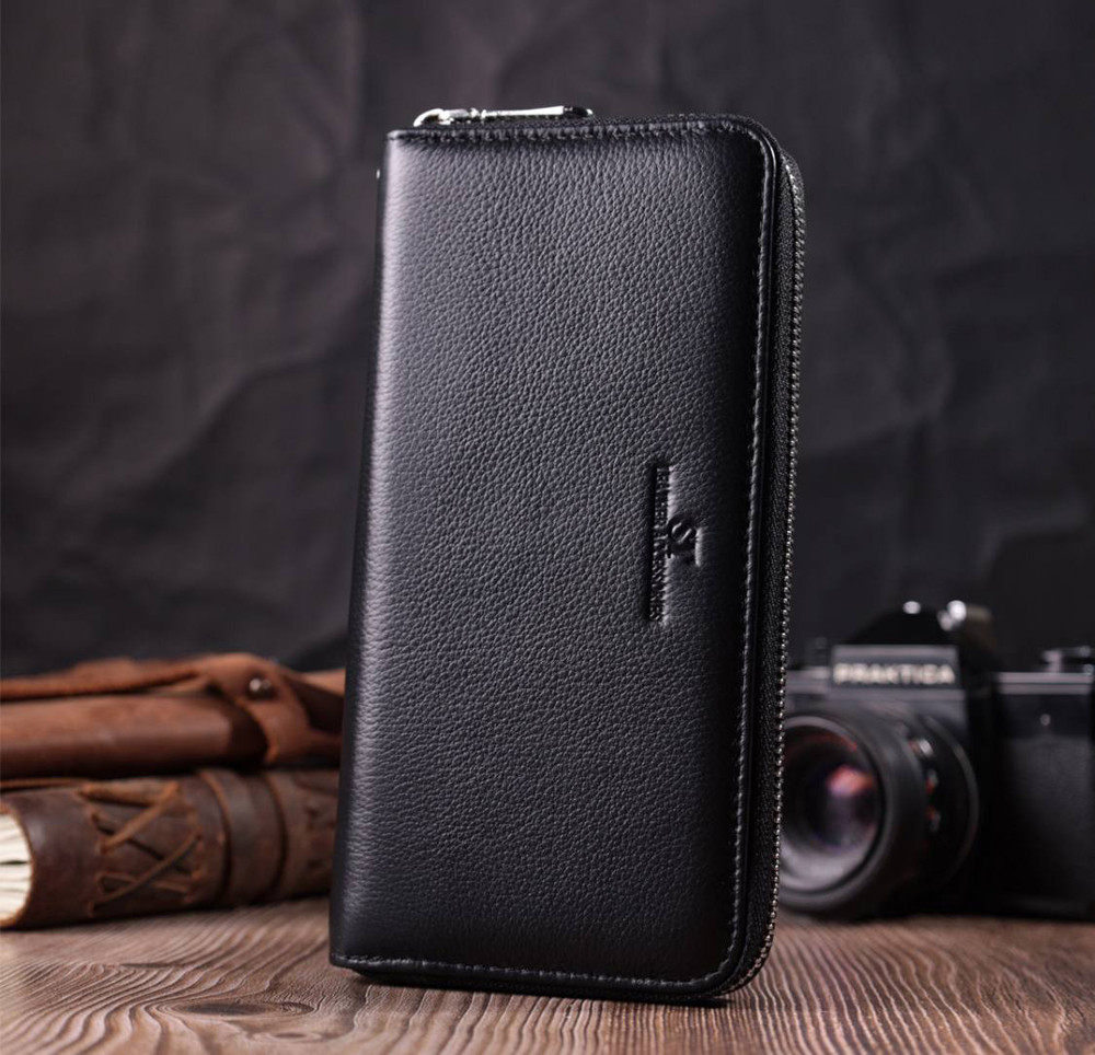 Чоловічий шкіряний місткий клатч Leather Collection (9072)