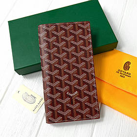 Чоловічий гаманець з відділенням для телефона Goyard (099) Lux bordeaux