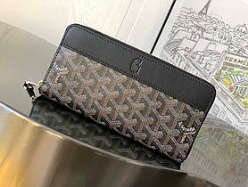 Гаманець на змійці Goyard (094) black Lux