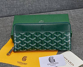 Гаманець на змійці Goyard (094) green Lux