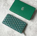 Гаманець на змійці Goyard (094) green Lux, фото 8