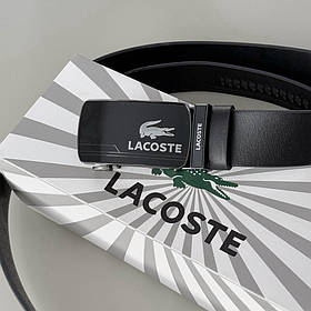 Чоловічий шкіряний брендовий ремінь з пряжкою автомат