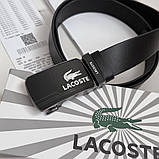 Чоловічий шкіряний брендовий ремінь з пряжкою автомат, фото 3