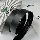 Чоловічий шкіряний брендовий ремінь з пряжкою автомат, фото 5