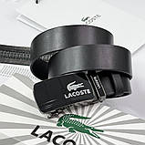 Чоловічий шкіряний брендовий ремінь з пряжкою автомат, фото 8