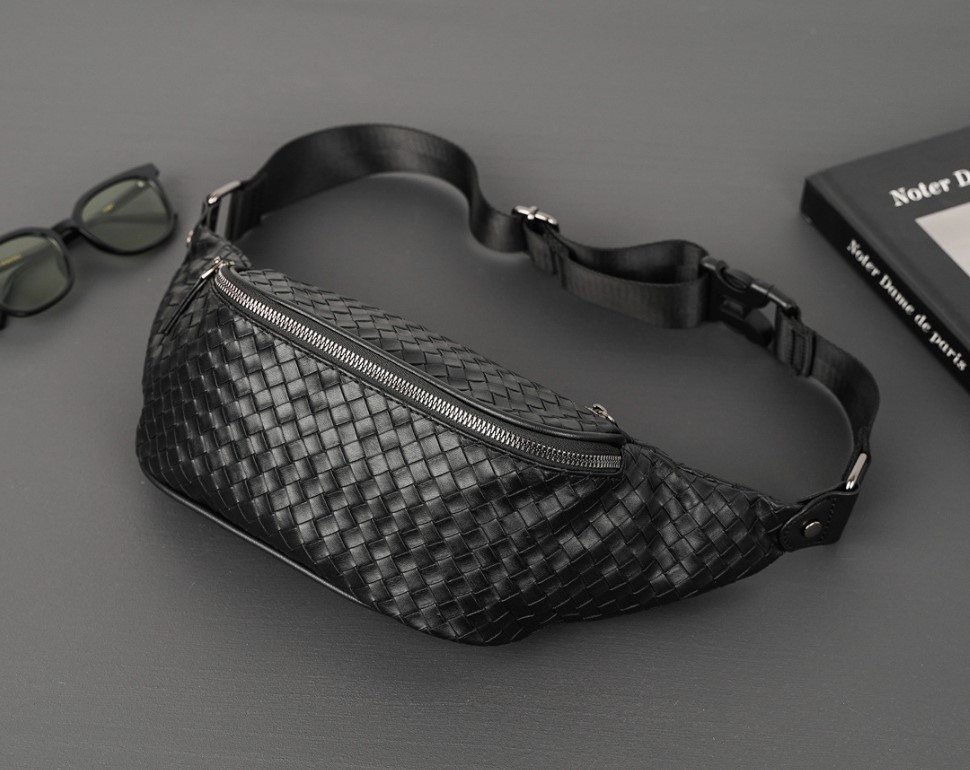 Чоловіча сумка на пояс і на груди (слінг) Leather Prestige (4041), фото 1