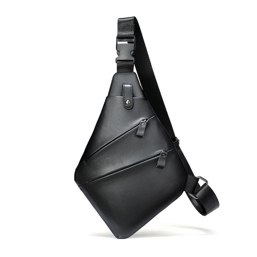 Чоловіча шкыряна сумка на груди (слінг), бананка Leather Collection (14997), фото 1