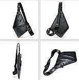 Чоловіча шкыряна сумка на груди (слінг), бананка Leather Collection (14997), фото 3