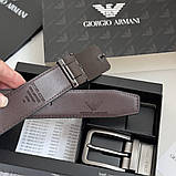 Чоловічий шкіряний ремінь з двома пряжками, подарункове упакування GA, фото 5