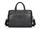 Чоловіча сумка для ноутбука під рептилію Leather Collection (9961), фото 2