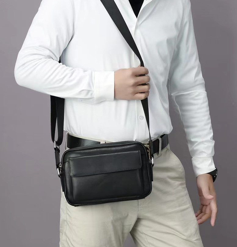 Чоловічий шкіряний месенджер Leather Collection (2030), фото 1