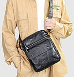 Шкіряна чоловіча сумка середніх розмірів Leather Collection (6119), фото 8